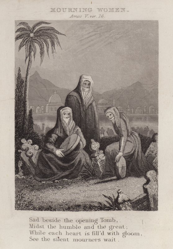 Żałoba kobiety, Amos V, wer. 16 (rycina) autorstwa English School