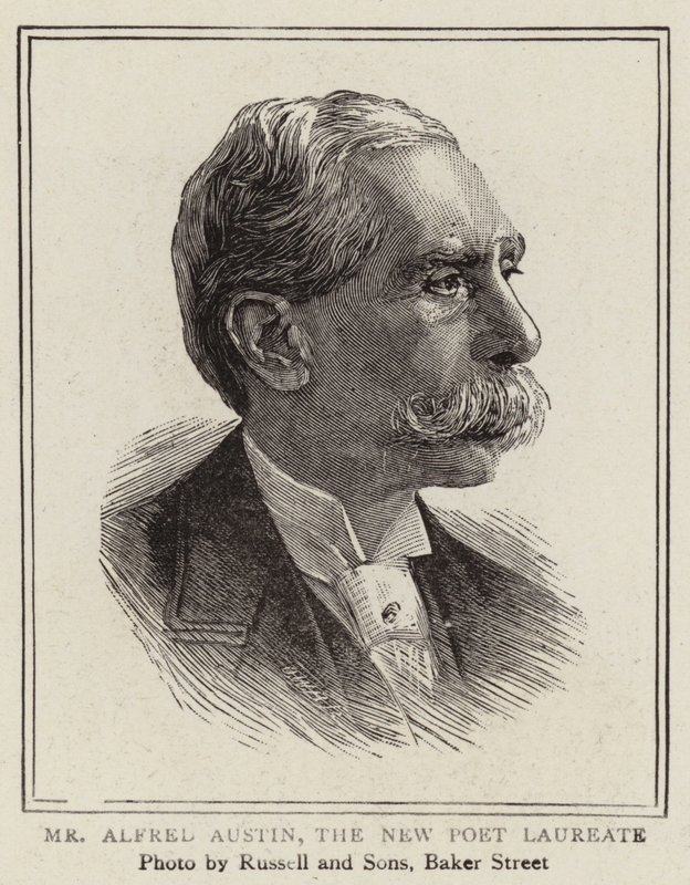 Pan Alfred Austin, nowy poeta-laureat (rycina) autorstwa English School