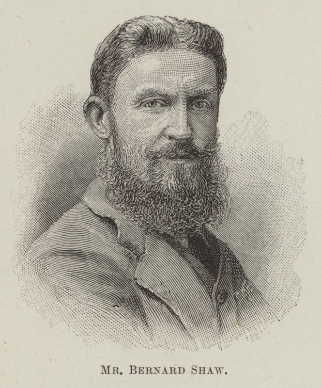 Pan Bernard Shaw (Grawerowanie) autorstwa English School