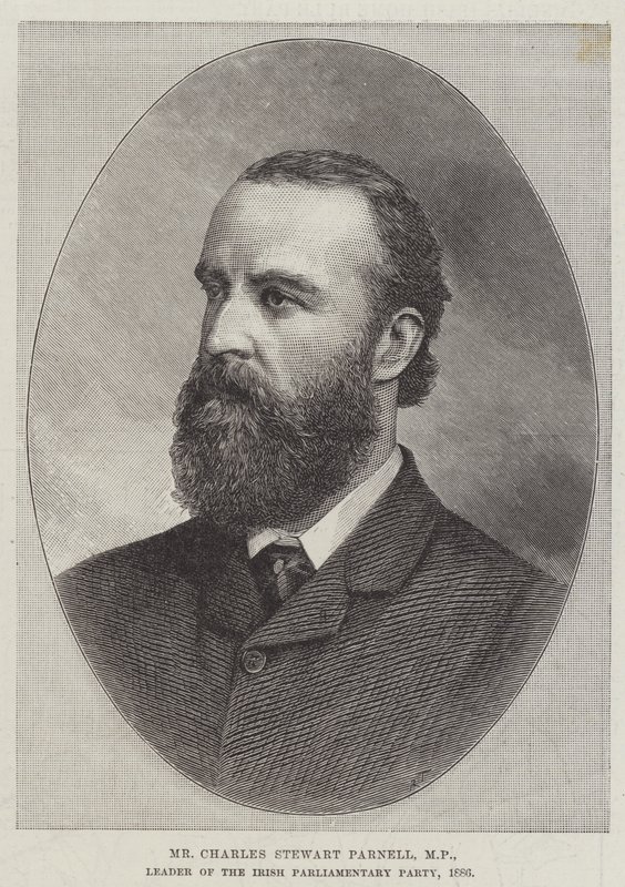 Pan Charles Stewart Parnell, poseł, przewodniczący Irlandzkiej Partii Parlamentarnej autorstwa English School