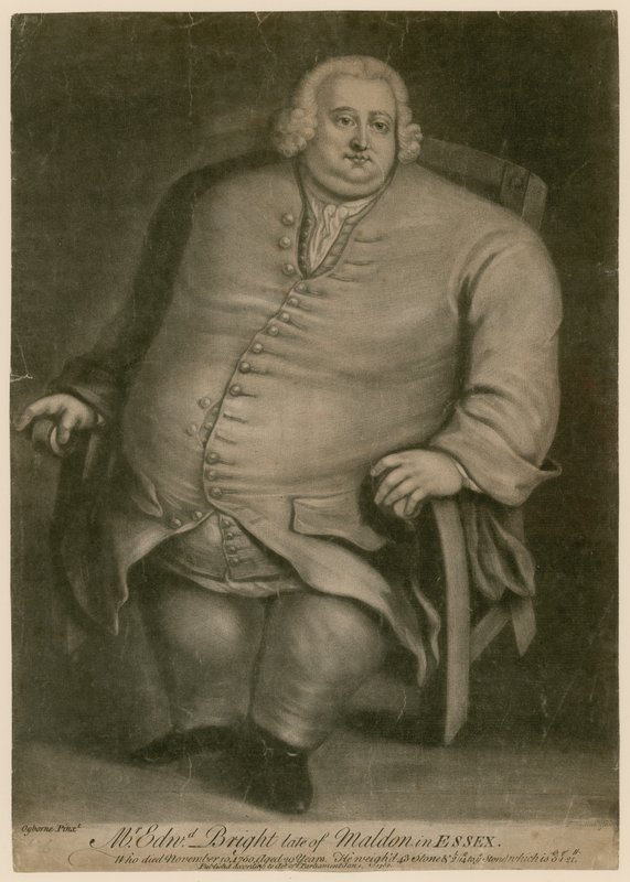Pan Edward Bright, zmarły z Maldon, Essex, zmarł 10 listopada 1750, w wieku 29 autorstwa English School