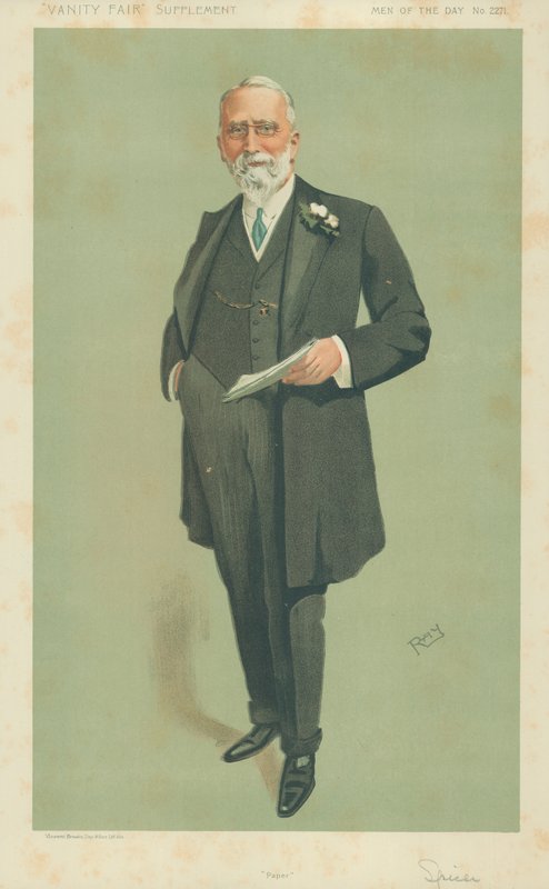 Pan Evan Spicer, Papier, 8 maja 1912, komiks Vanity Fair autorstwa English School