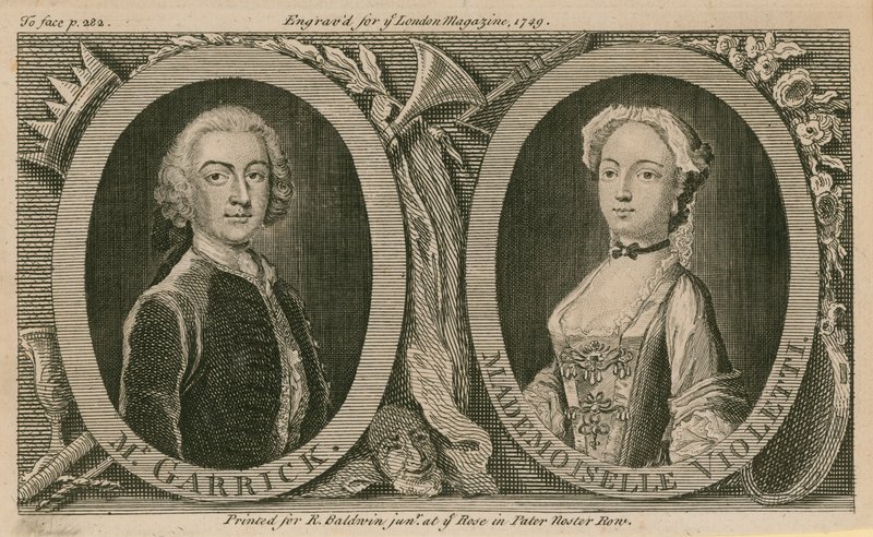 Pan Garrick i Mademoiselle Violetti (Eva Marie Veigel) autorstwa English School
