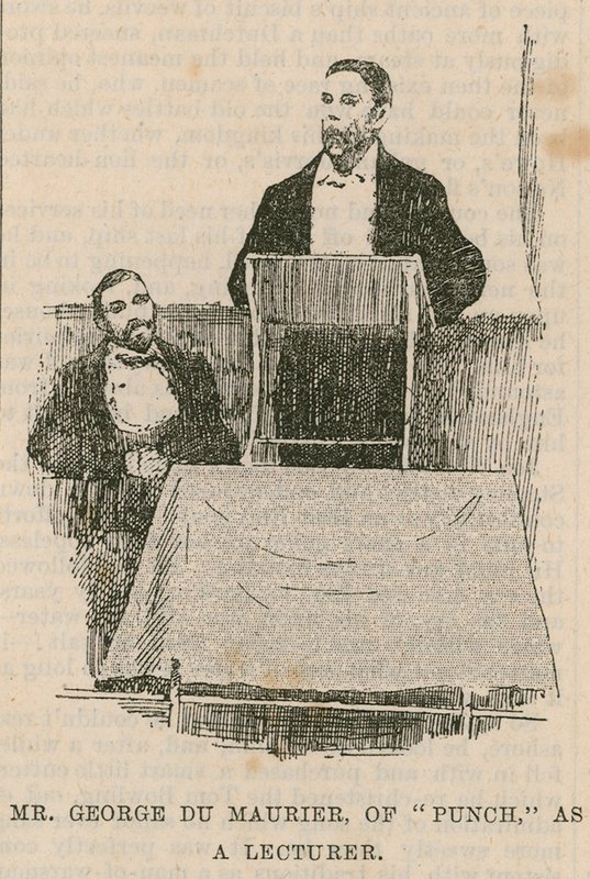 Pan George Du Maurier z Punch jako wykładowca autorstwa English School
