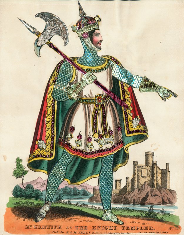 Pan Griffith jako Rycerz Templariuszy w Pokojówce Judy autorstwa English School