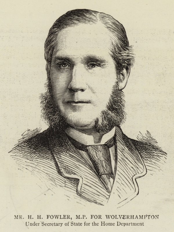 Pan H.H. Fowler, poseł Wolverhampton (grawerunek) autorstwa English School