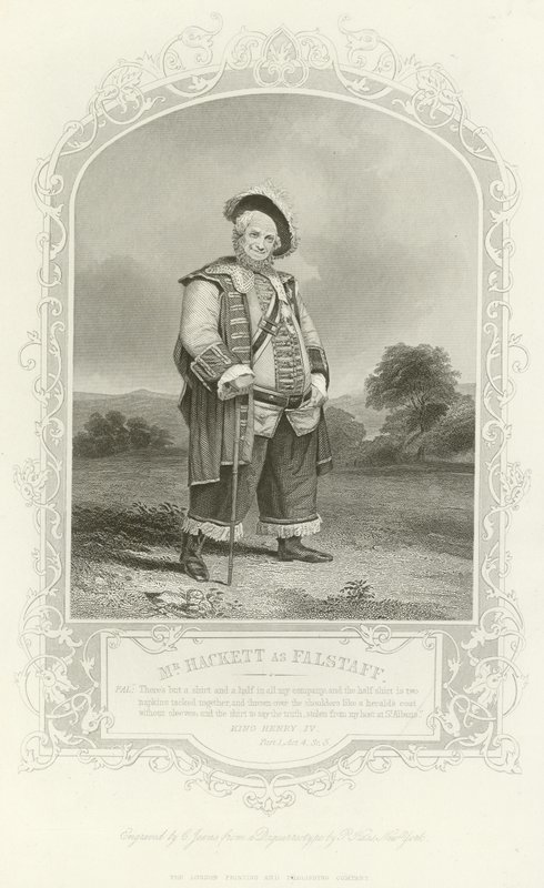 Pan Hackett jako Falstaff, król Henryk IV, część I autorstwa English School