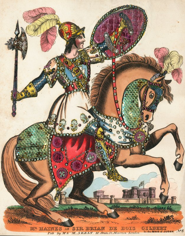 Pan Haines jako Sir Brian de Bois Gilbert w Maid of Judah autorstwa English School