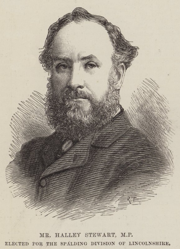 Pan Halley Stewart, poseł, wybrany do Dywizji Spalding w Lincolnshire (grawerowanie) autorstwa English School