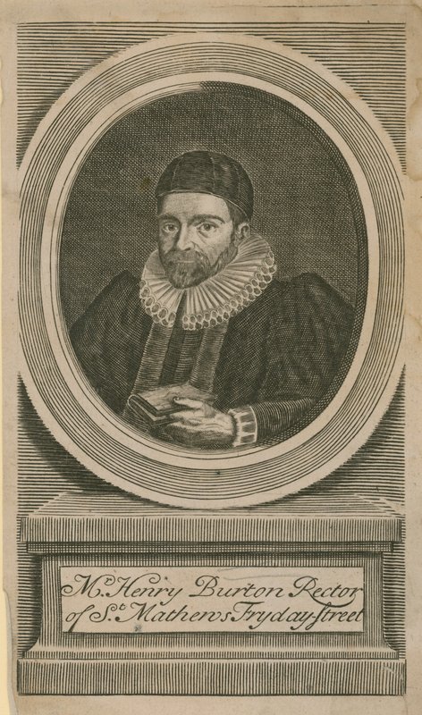 Pan Henry Burton, rektor St. Mathews, Fryday Street autorstwa English School