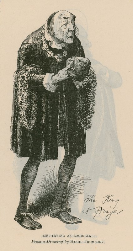 Pan Henry Irving, aktor, jako Ludwik XI autorstwa English School