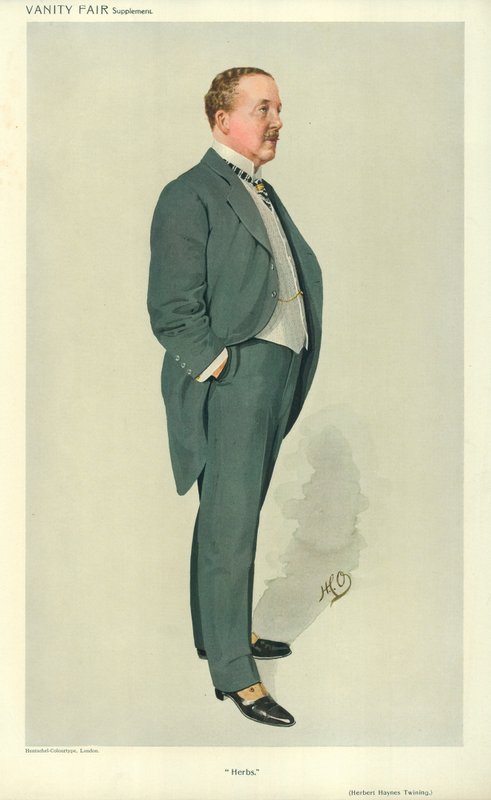 Pan Herbert Hayes Twining, Herbs, 17 lutego 1910, komiks Vanity Fair autorstwa English School