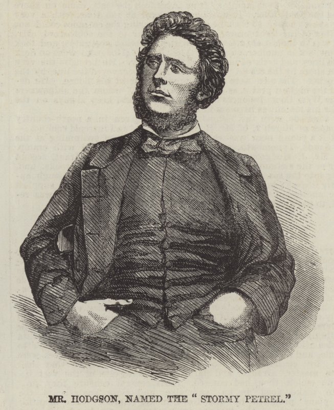 Pan Hodgson, nazwany „Stormy Petrel” (grawerunek) autorstwa English School