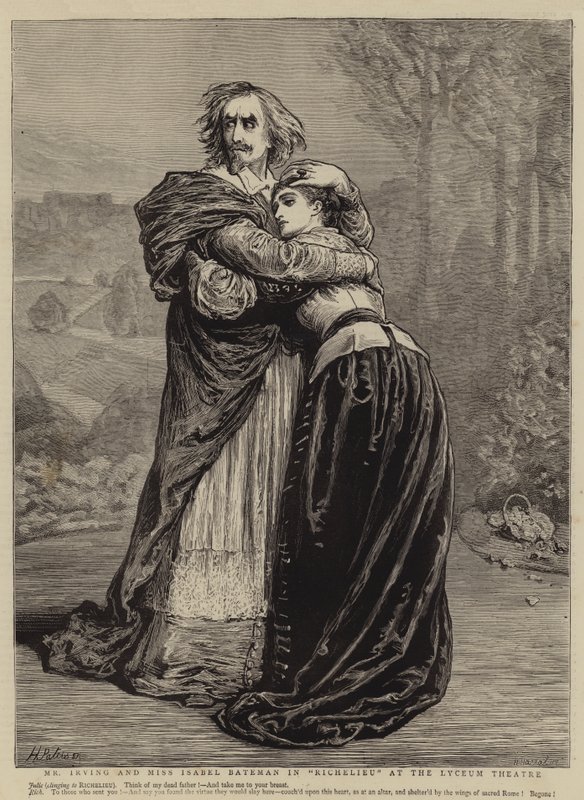 Pan Irving i panna Isabel Bateman w „Richelieu” w Teatrze Liceum (grafika) autorstwa English School