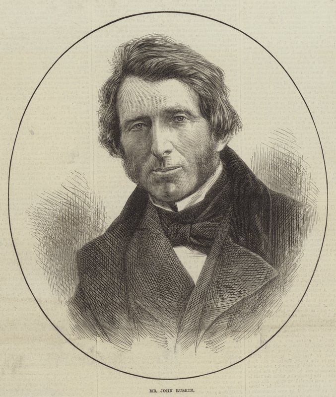 Pan John Ruskin (grawerunek) autorstwa English School