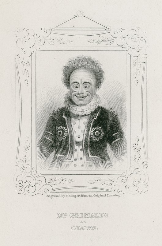 Pan Joseph Grimaldi jako Clown autorstwa English School