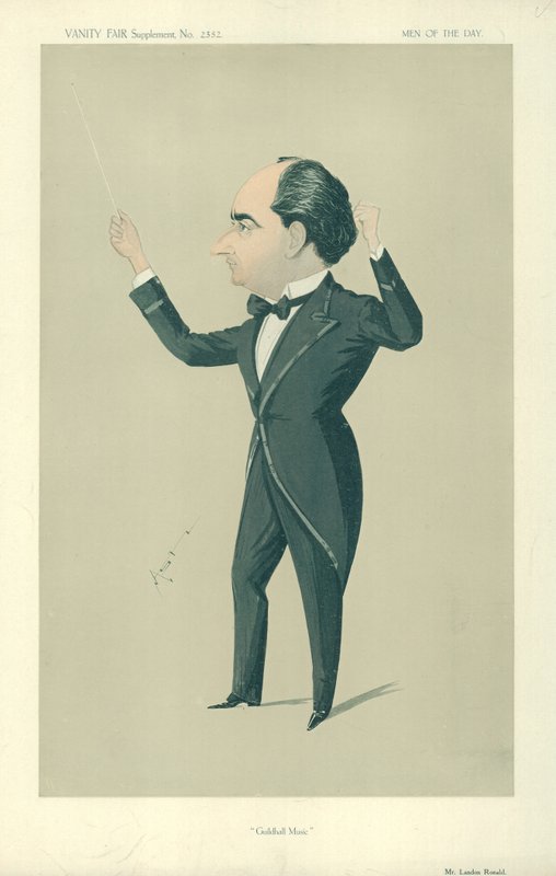 Pan Landon Ronald, Guildhall Music, 13 grudnia 1913, komiks Vanity Fair autorstwa English School
