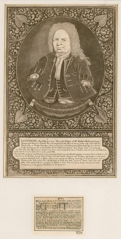 Pan Matthew Buchinger, krasnolud autorstwa English School