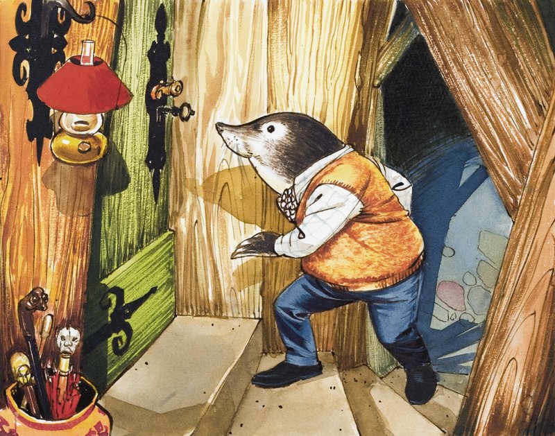 Pan Mole ma gościa autorstwa English School