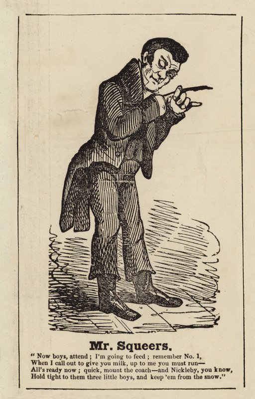 Pan Squeers z Nicholasa Nickleby autorstwa English School