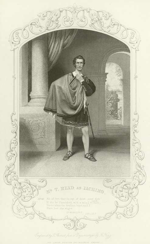 Pan T. Mead jako Iachimo, Cymbeline, Akt I, Scena VII autorstwa English School