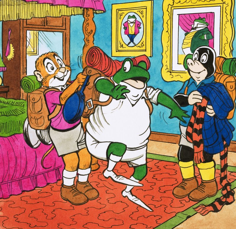 Mr Toad przygotowuje się do wędrówki autorstwa English School