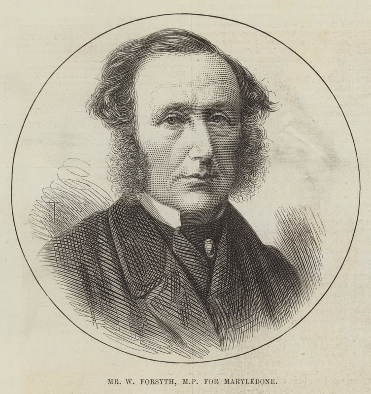 Pan W Forsyth, poseł do Marylebone (grawerowanie) autorstwa English School