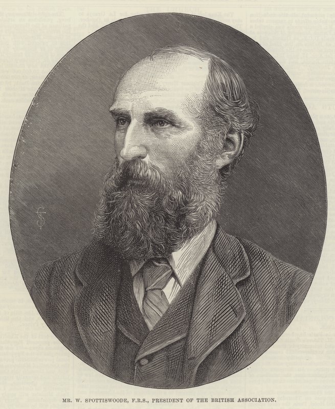 Pan W Spottiswoode, FRS, Prezes Brytyjskiego Stowarzyszenia (Grawerowanie) autorstwa English School