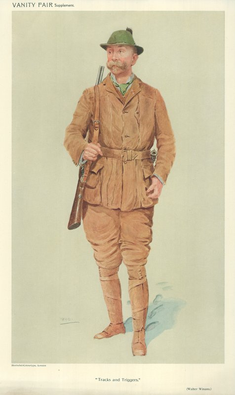Pan Walter Winans, Tracks and triggers, 9 czerwca 1909, komiks Vanity Fair autorstwa English School