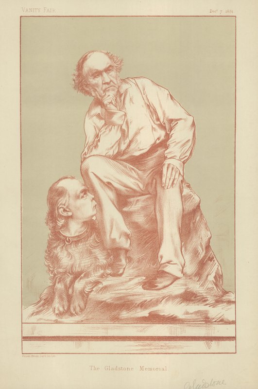 Pan William Ewart Gladstone i Pan Charles Bradlaugh autorstwa English School