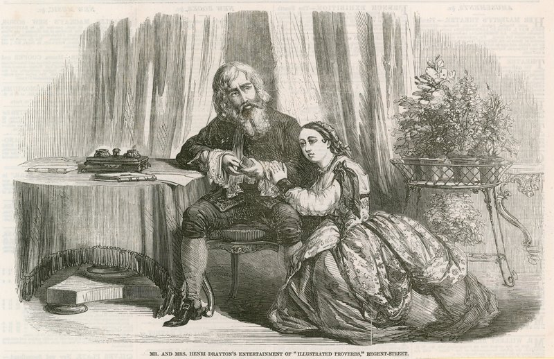 Pan i pani Henri Draytons rozrywka z Illustrated Proverbs, Regent Street, Londyn autorstwa English School