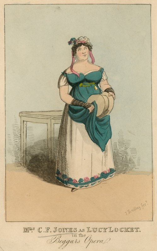 Mrs CF Jones jako Lucy Locket w Beggars Opera autorstwa English School