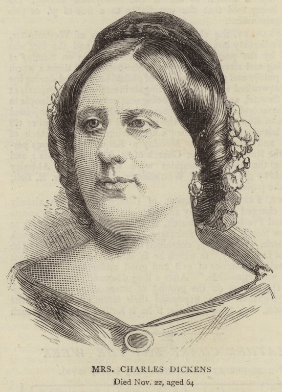 Pani Charles Dickens (Grawerowanie) autorstwa English School