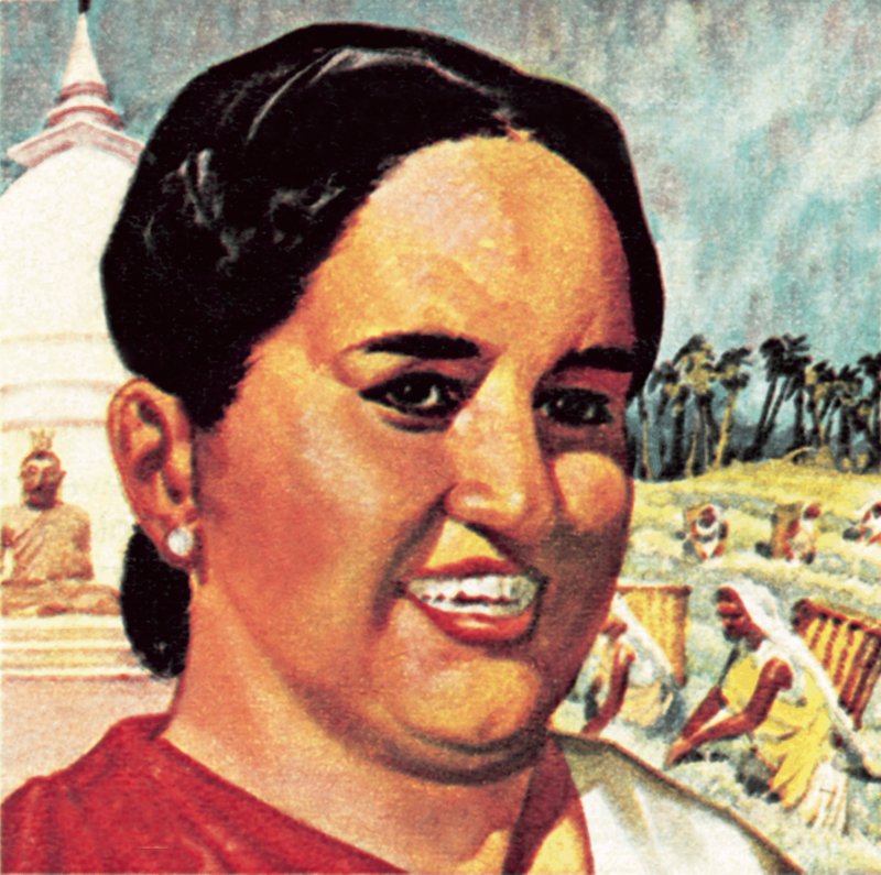Pani Sirimavo Bandaranaike autorstwa English School