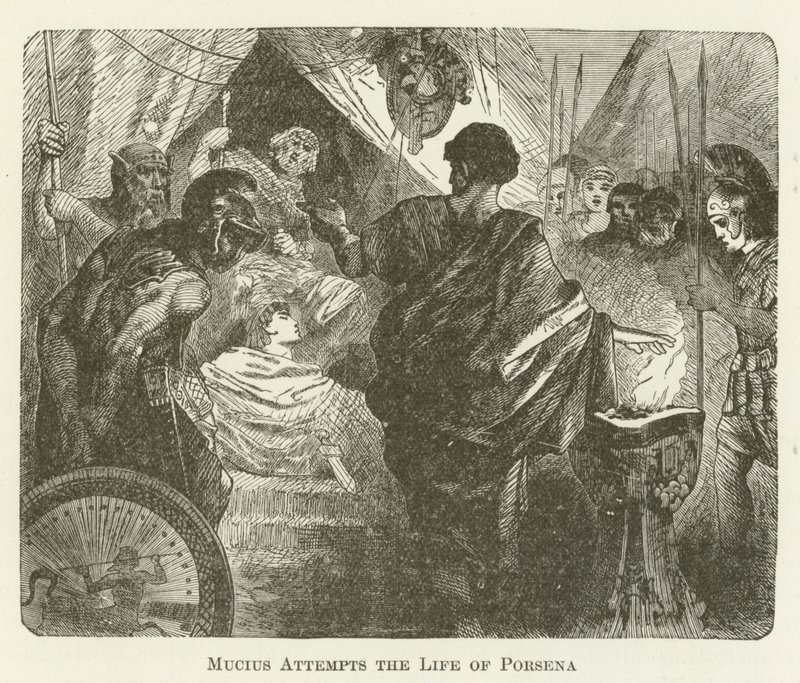 Mucius próbuje życia Porsena autorstwa English School