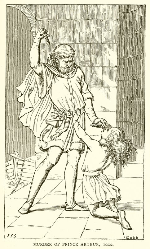 Morderstwo księcia Artura, 1202 autorstwa English School