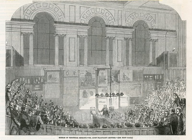 Muzeum Geologii Praktycznej - wykład Dr Lyon Playfairs autorstwa English School