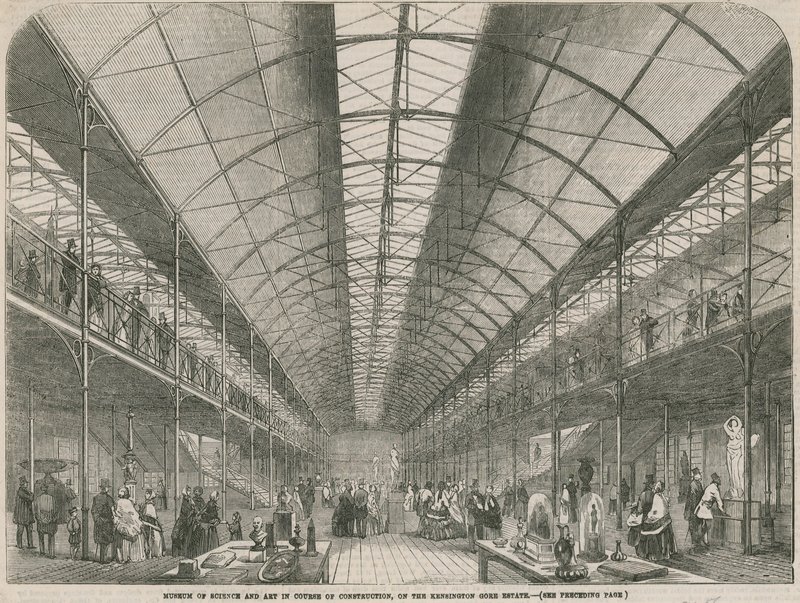 Muzeum Nauki i Sztuki w trakcie budowy, na osiedlu Kensington Gore autorstwa English School