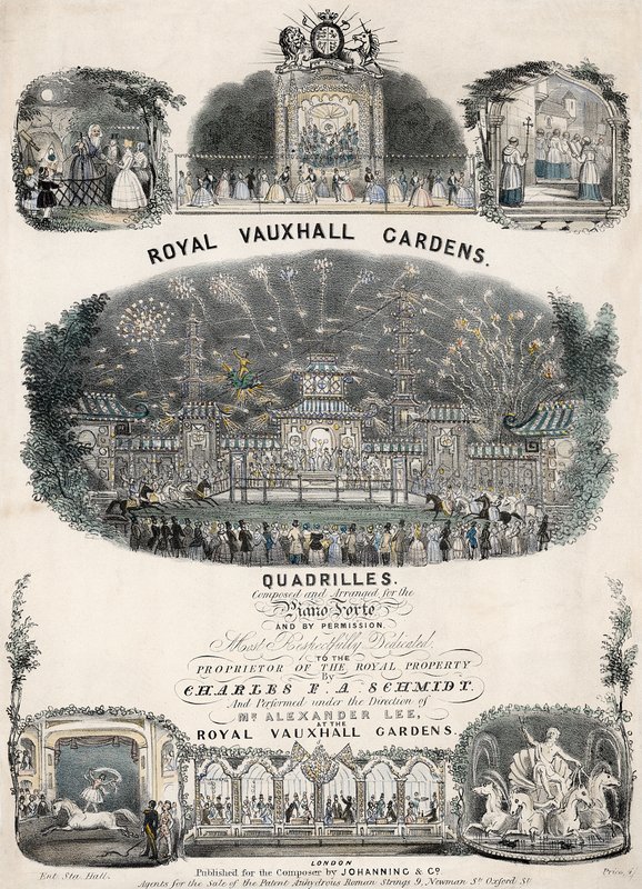 Muzyka do Royal Vauxhall Gardens Quadrilles autorstwa Charlesa F A Schmidta autorstwa English School