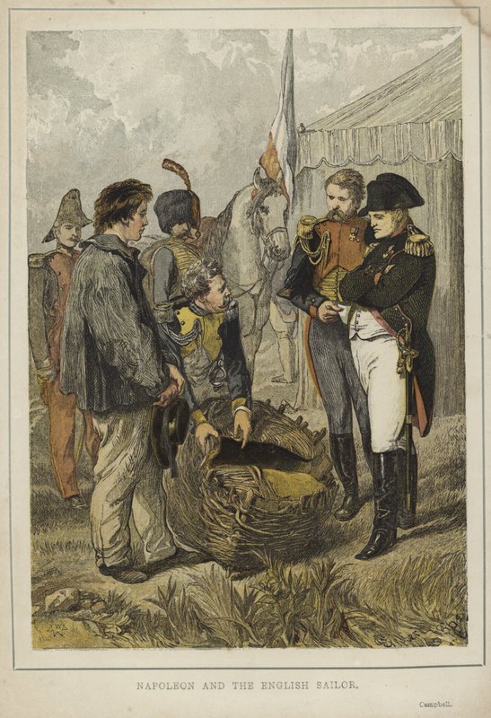 Napoleon Bonaparte i angielski marynarz autorstwa English School