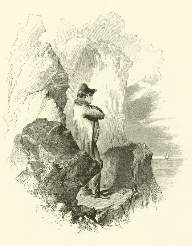Napoleon na wygnaniu (grawerowanie) autorstwa English School