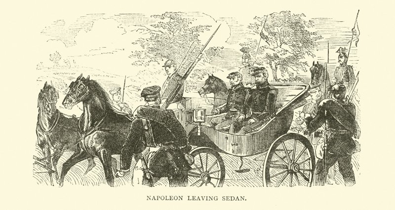 Napoleon opuszczający Sedan, wrzesień 1870 autorstwa English School