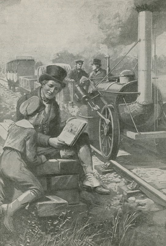 Nasmyth szkicuje silnik Stephensona autorstwa English School
