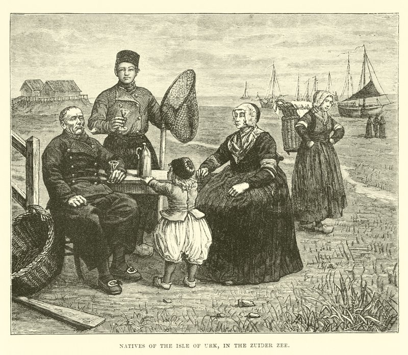 Mieszkańcy wyspy Urk w Zuider Zee autorstwa English School