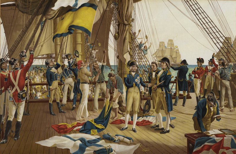 Ostatni sygnał Nelsona na Trafalgar autorstwa English School