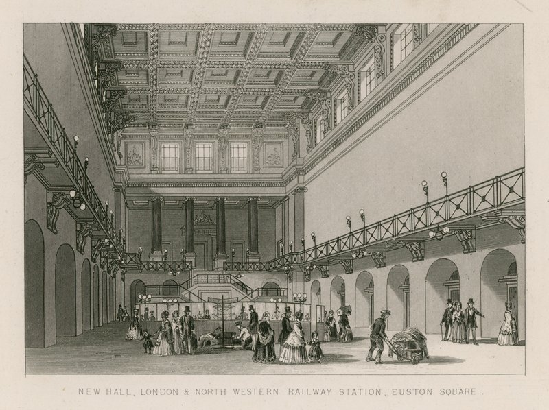 New Hall, Londyn i Dworzec North Western, Euston Square, Londyn autorstwa English School