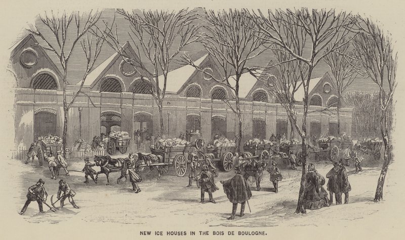 Nowe lodownie w Bois de Boulogne (rycina) autorstwa English School