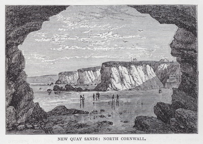 New Quay Sands, North Cornwall (grawerowanie) autorstwa English School