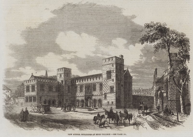 Nowe budynki szkolne w Eton College (grawerowanie) autorstwa English School