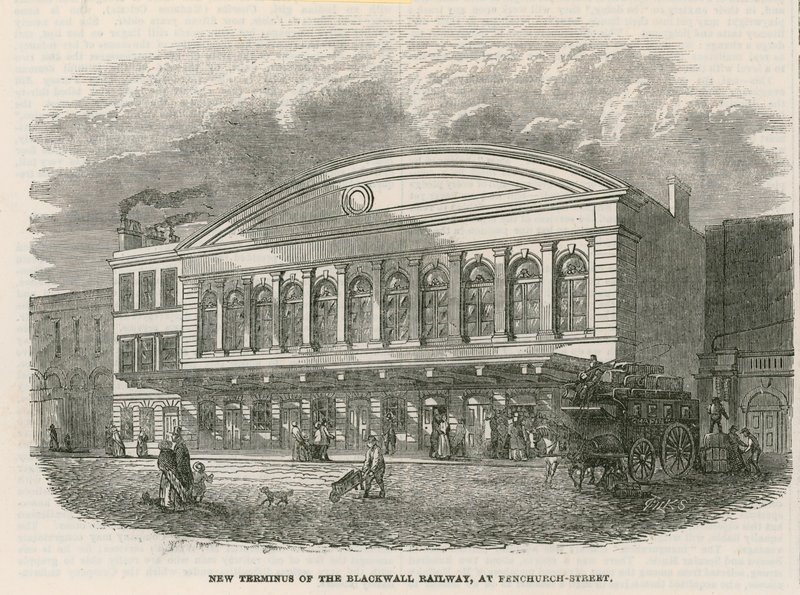 Nowy Terminus Blackwall Railway przy Fenchurch Street w Londynie autorstwa English School